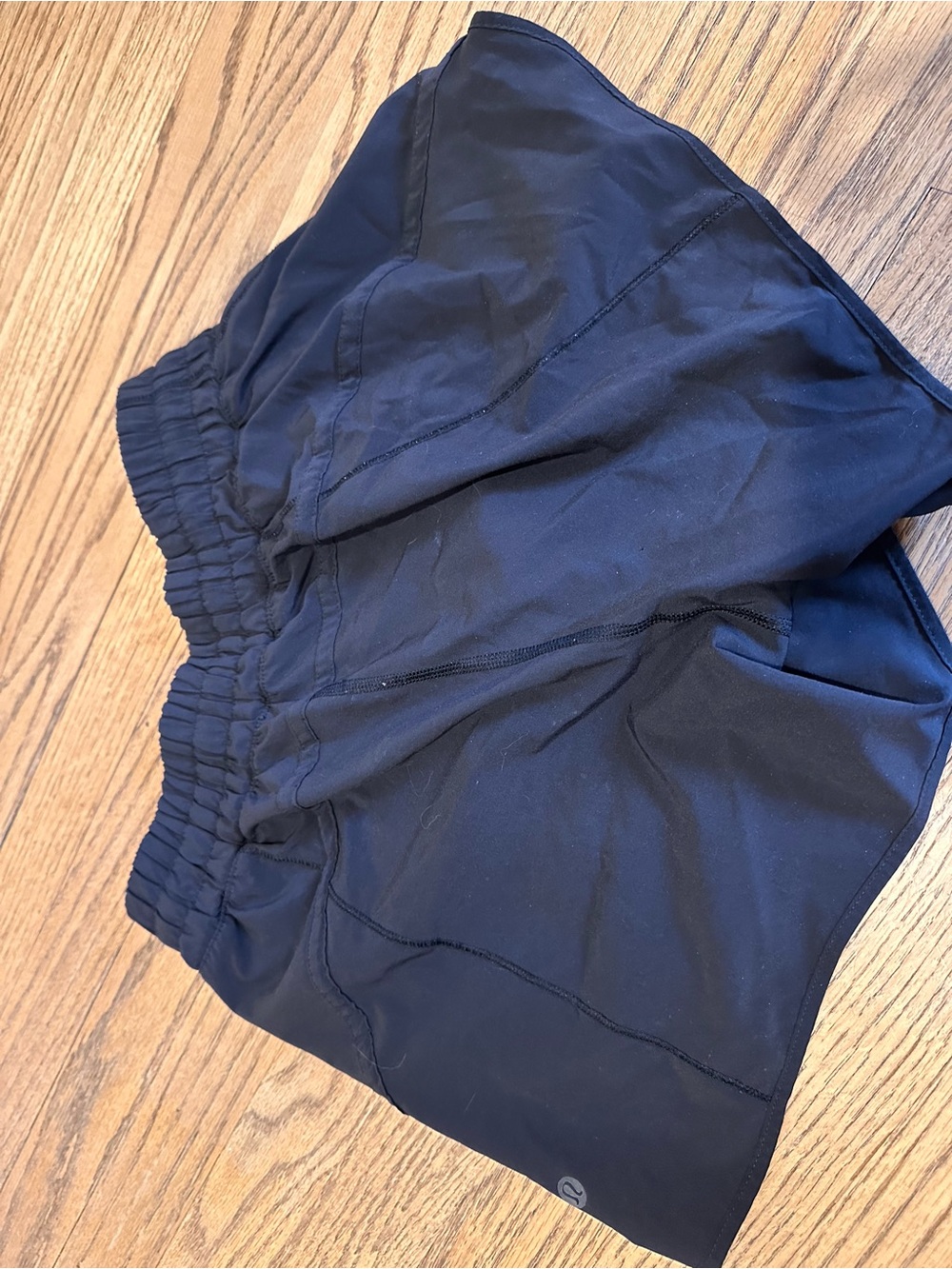 lululemon athletica Black Elastic-Waist Athletic  track that Shorts - Picture 3 of 4